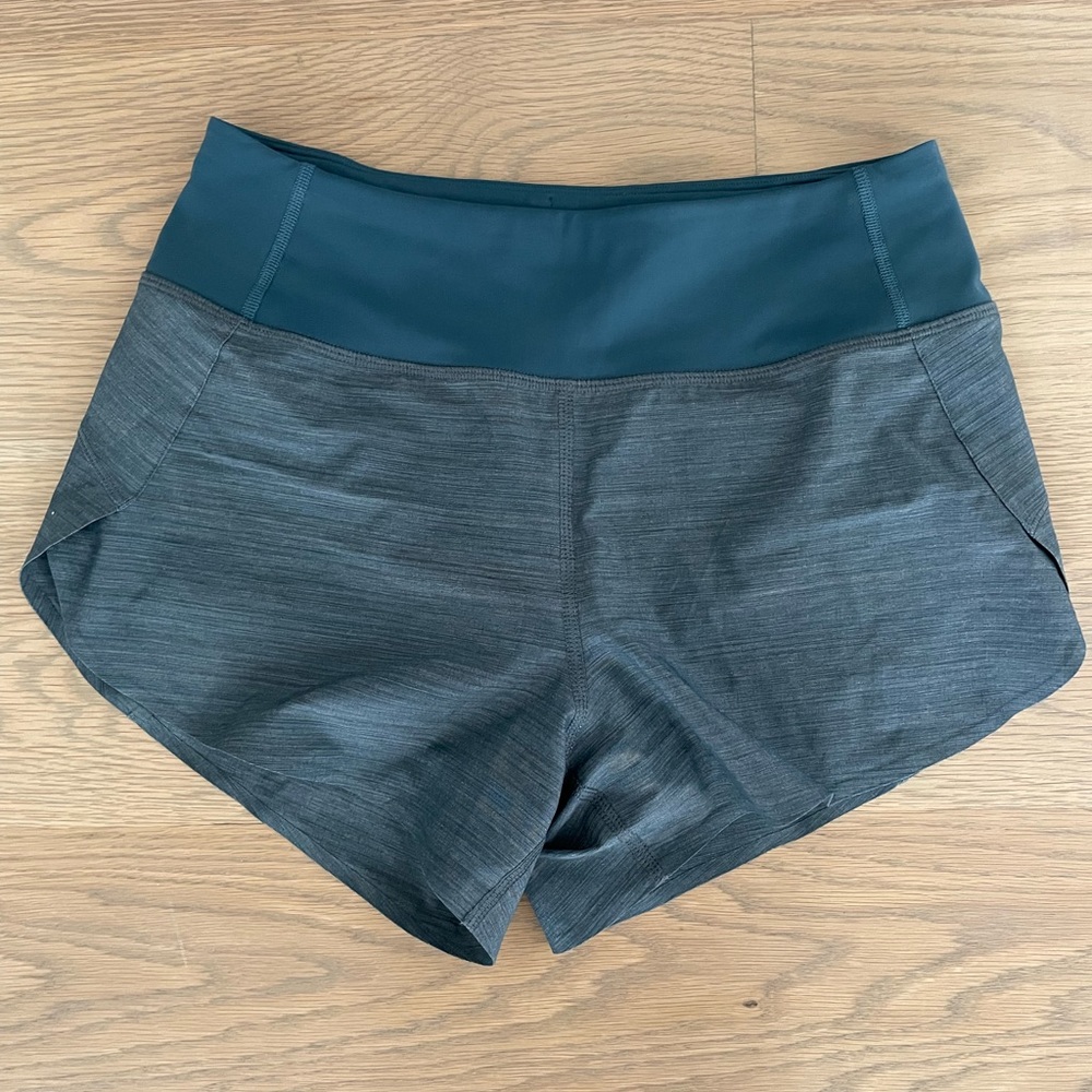 Blue heathered Athleta 3in shorts